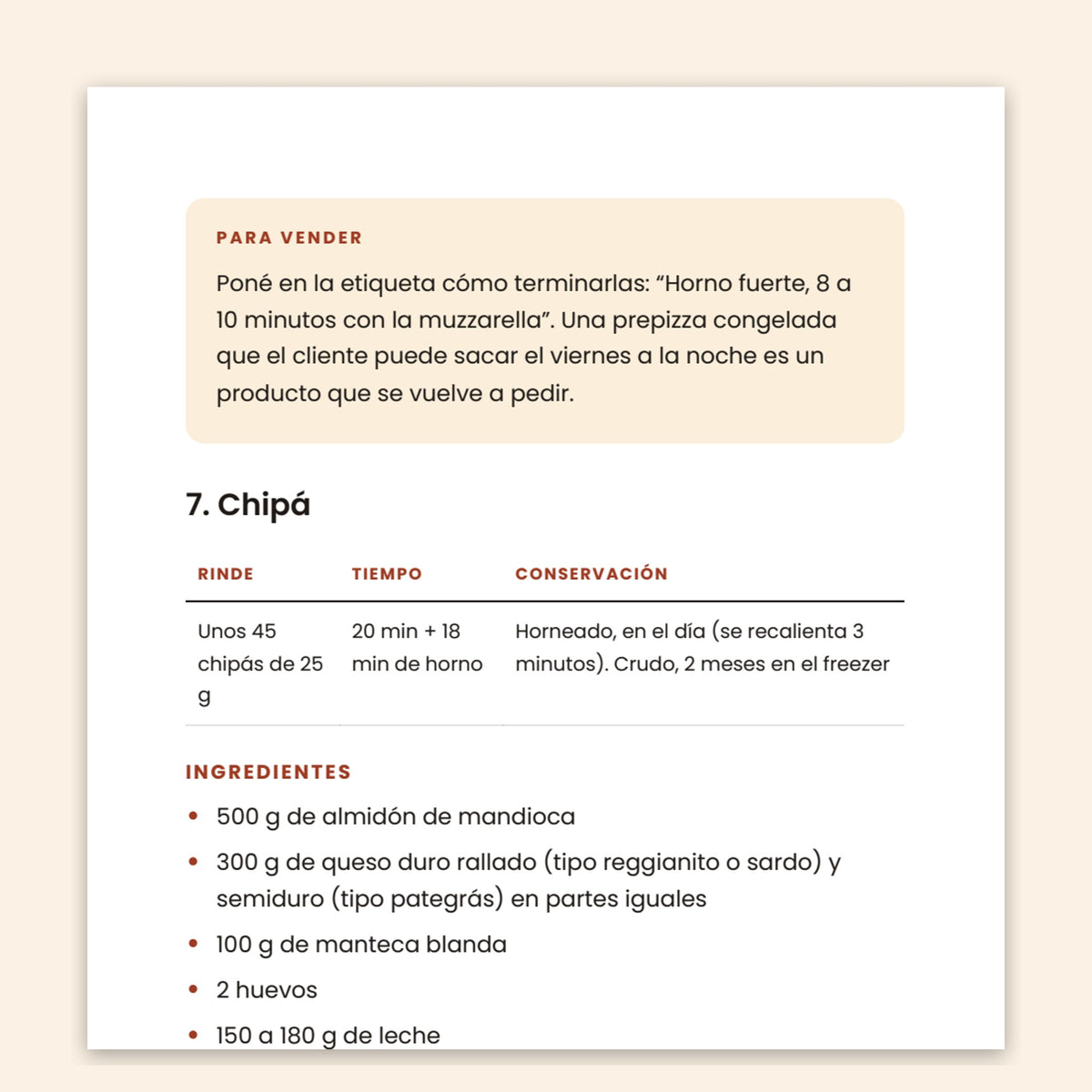 Panadería casera para vender